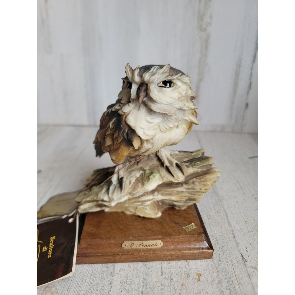 Vintage Florence owl sculpture R. pennati art piece‎ figure bird home decor